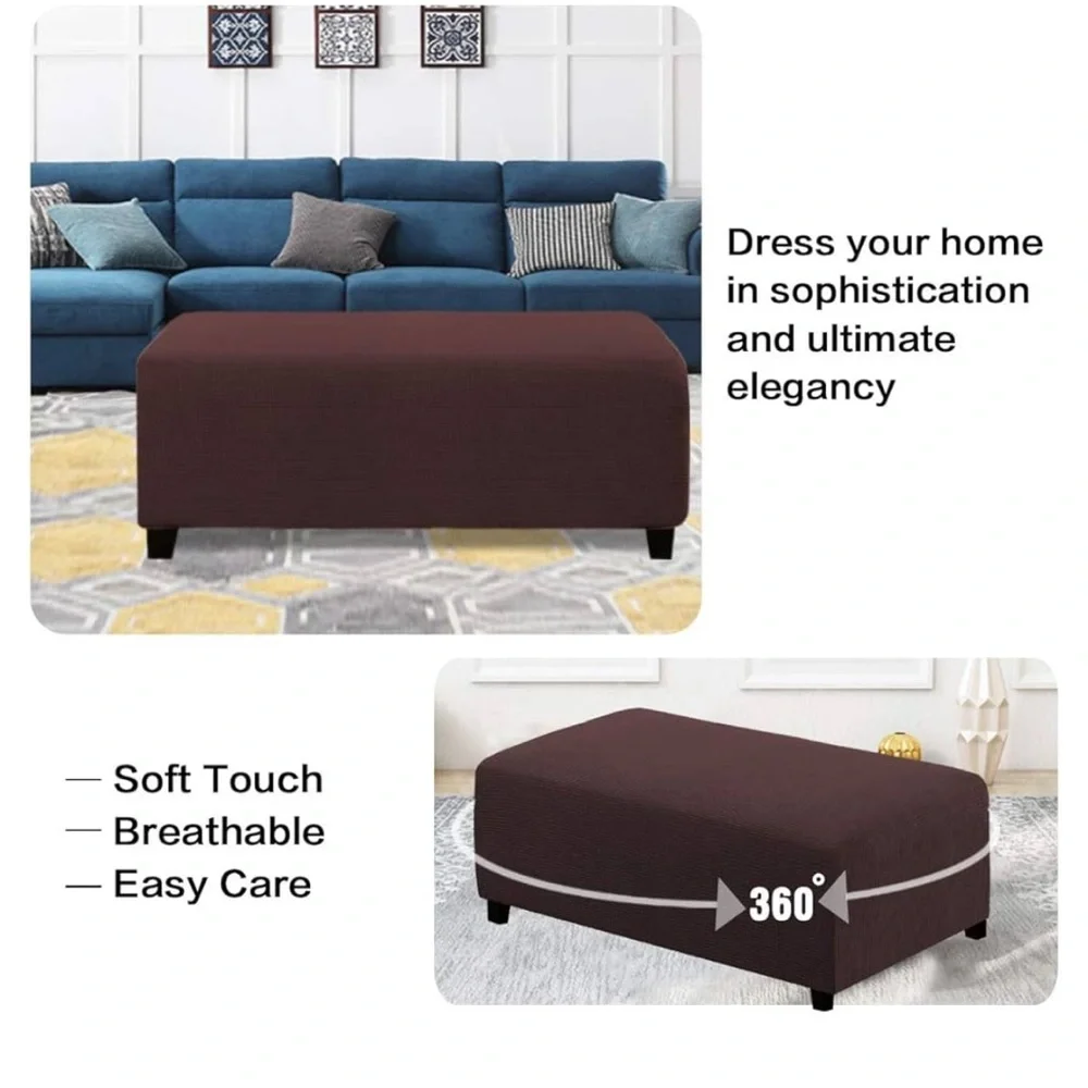 Brown Sofa Ottoman Cover